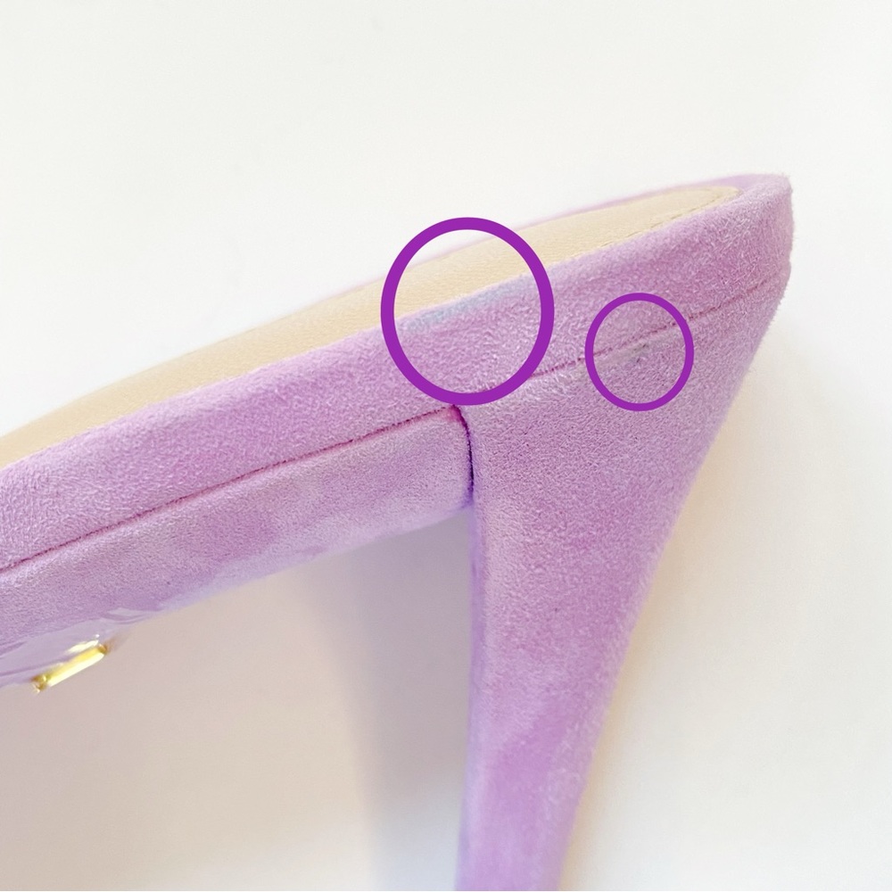 VERONICA BEARD MARCELINE purple Suede Crisscross ankle wrap strappy Sandal heels - Picture 15 of 16